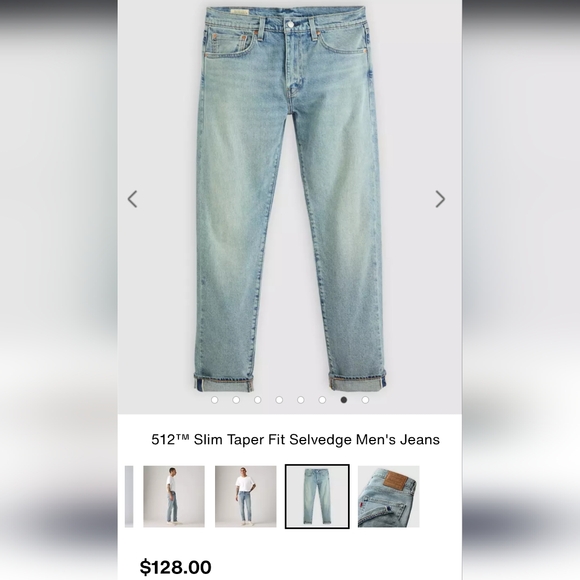 Levi's 513 Classic Slim Taper Men's Blue Jeans - Picture 15 of 16